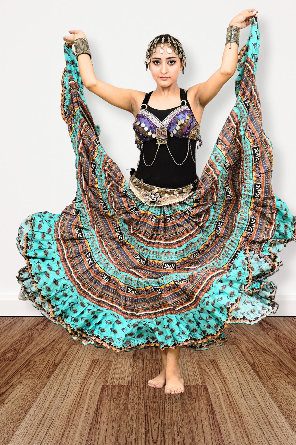 Digital print Skirt turqouise WLS