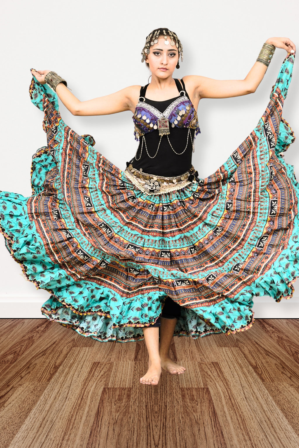 Digital print Skirt turqouise WLS