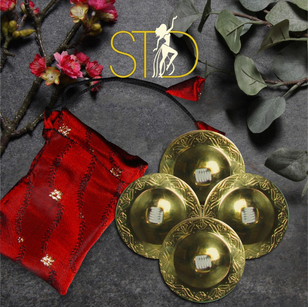 Finger Cymbals / Zills Antique Gold finish 100% Brass 4 pcs Set WS