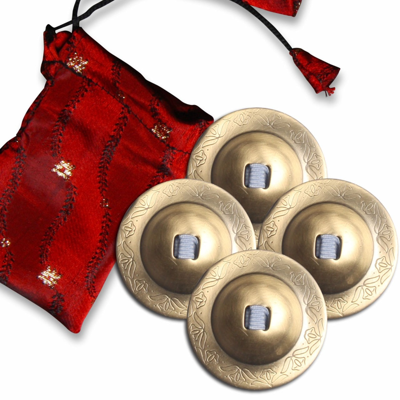 Finger Cymbals / Zills Gold finish 100% Brass 4 pcs Set