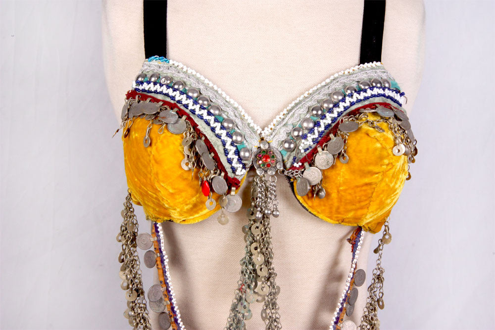 Double Drape Bra Belt Yellow WS