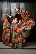 Drop Shoulder velvet Choli burgundy WS