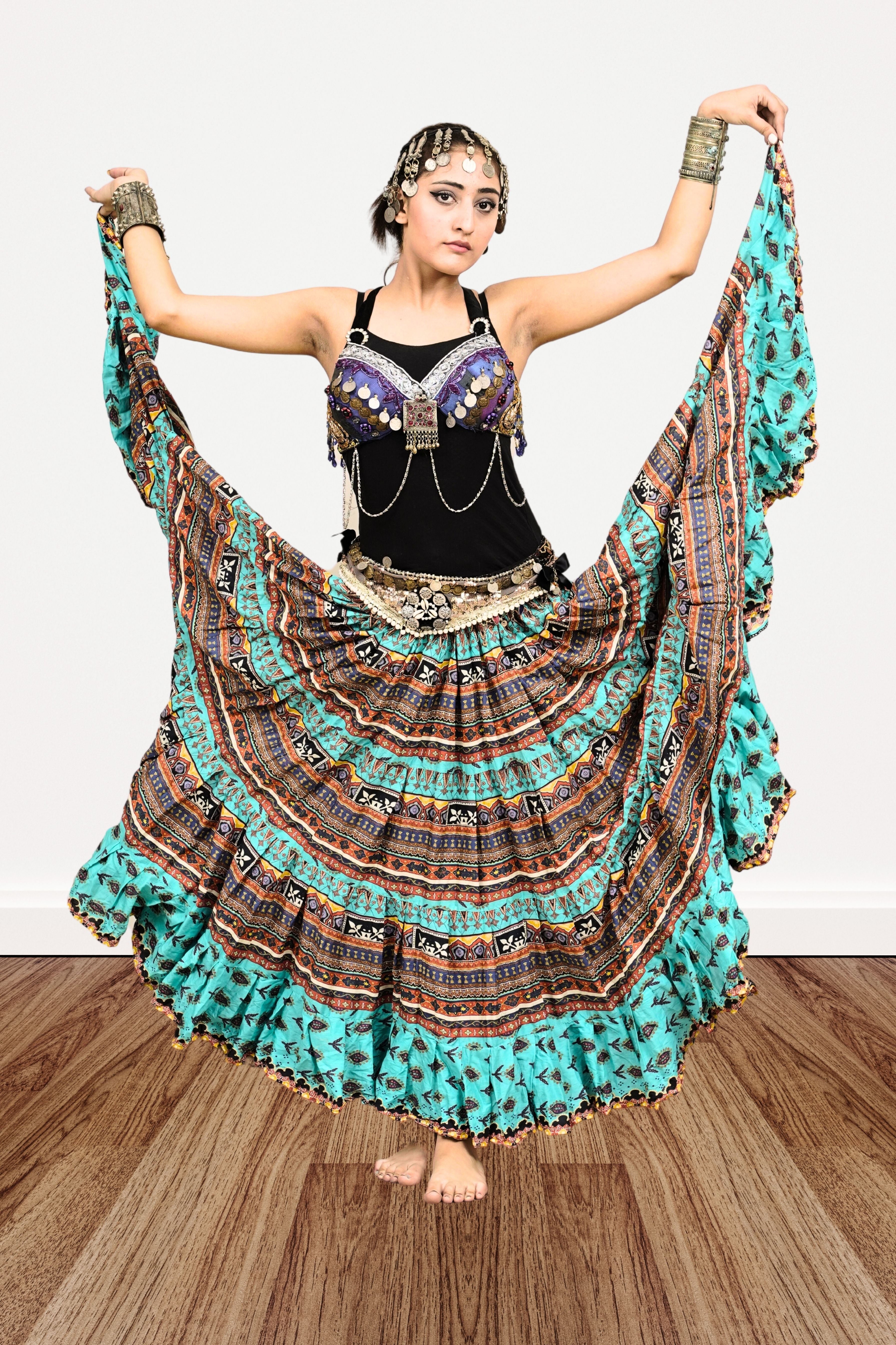 Digital print Skirt turqouise WLS
