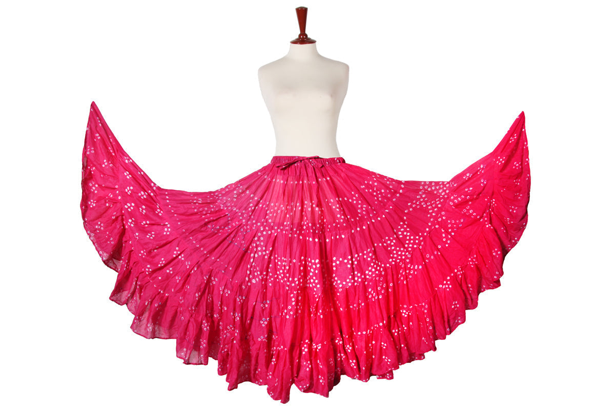 Jaipur white dot skirt pink WLS