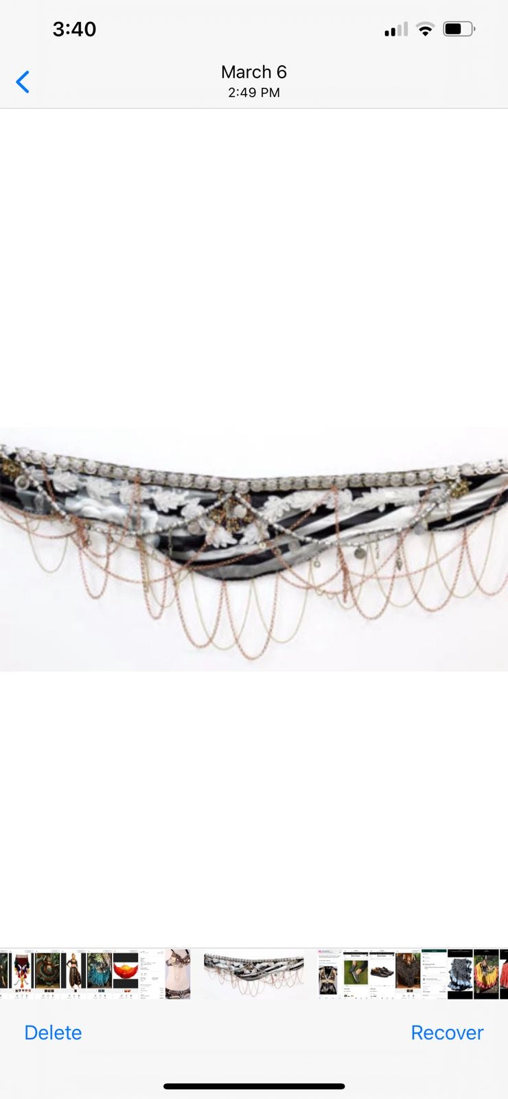 Tribal belt with chains WS