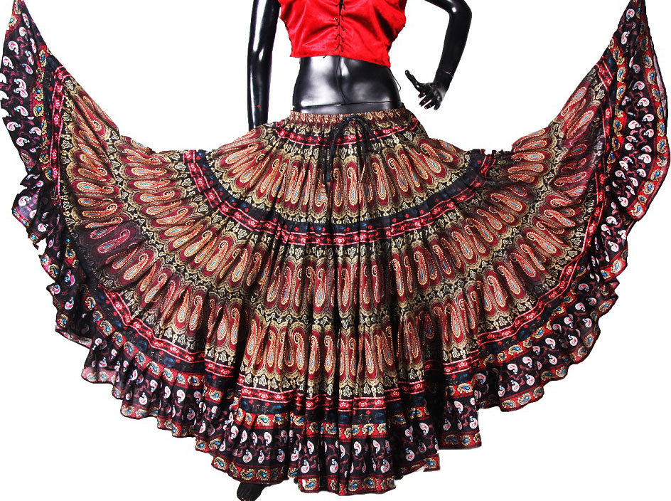 Digital Printed Skirt Multi Paisley WLS