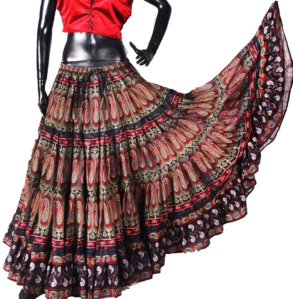 Digital Printed Skirt Multi Paisley WLS