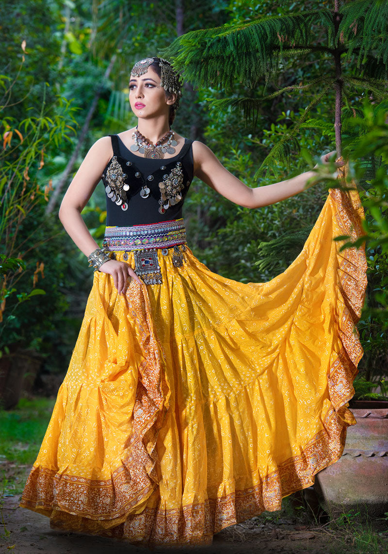 Jodha Maharani Skirt Yellow WLS