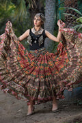 Digital print skirt floral garden WLS