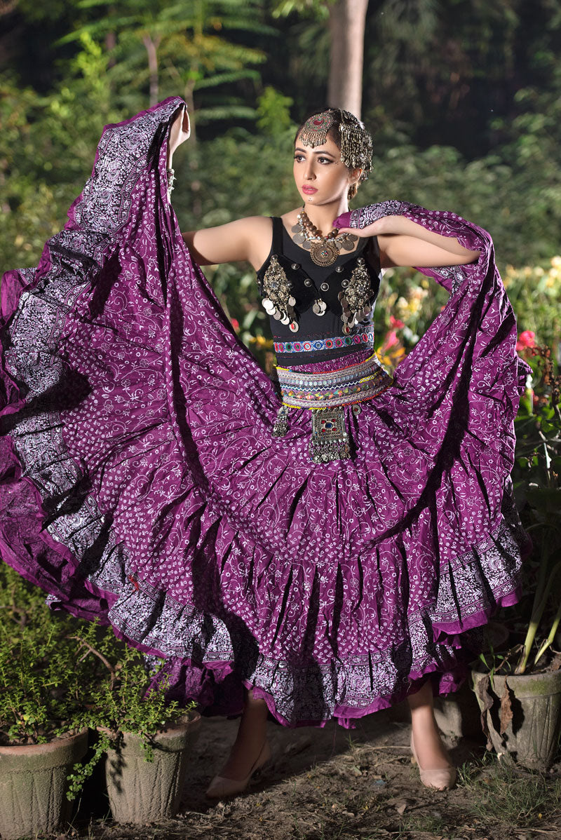 Jodha Maharani Skirt Purple WLS
