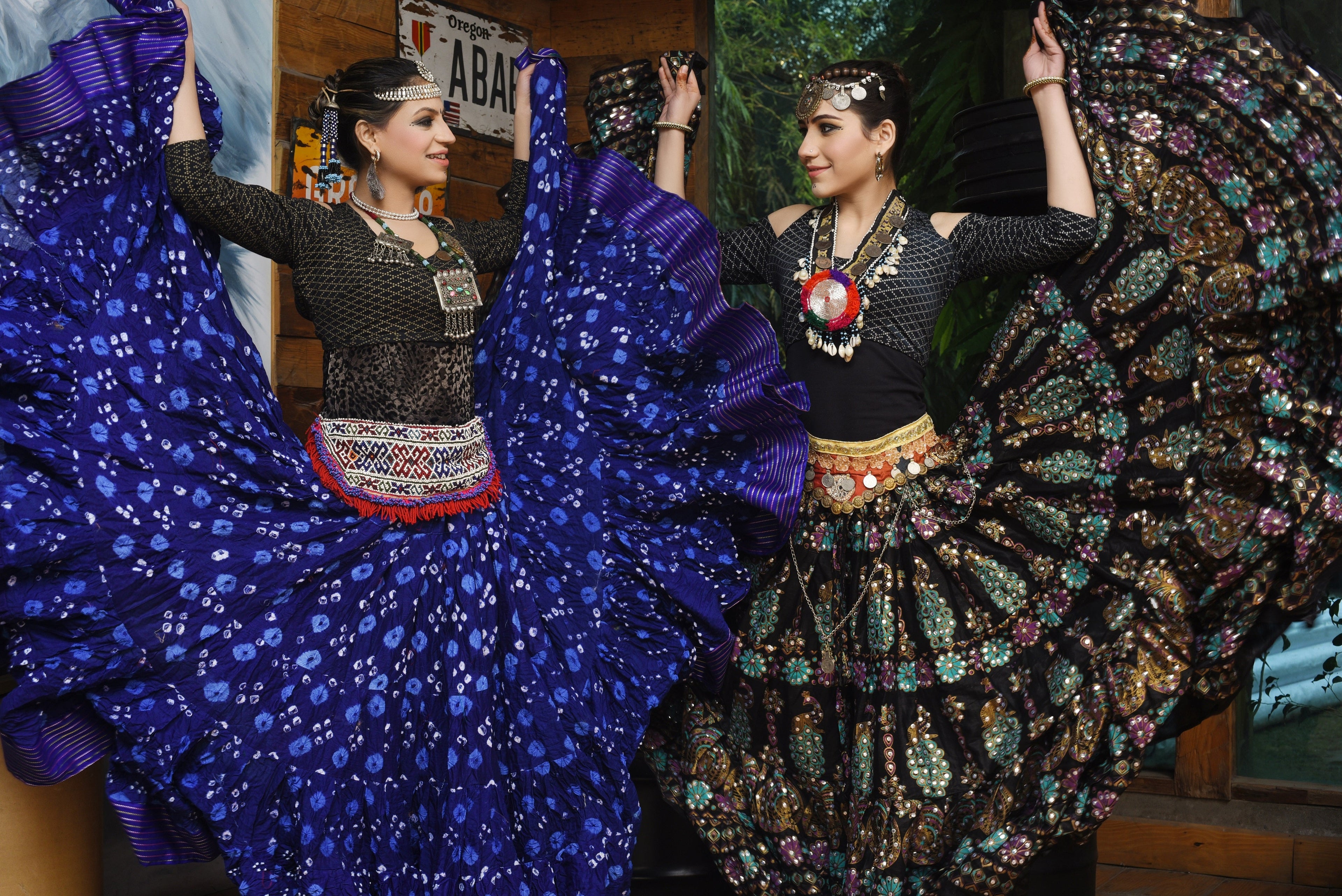 Jaipur multi dot padma skirt blue