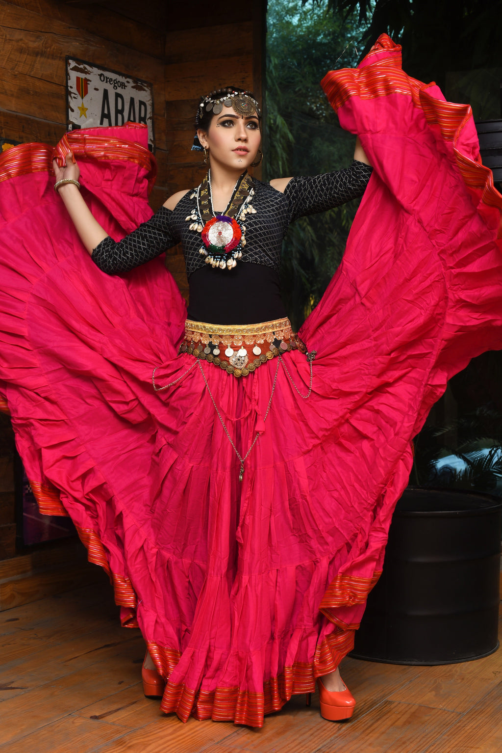 Padma Ashwarya skirt pink