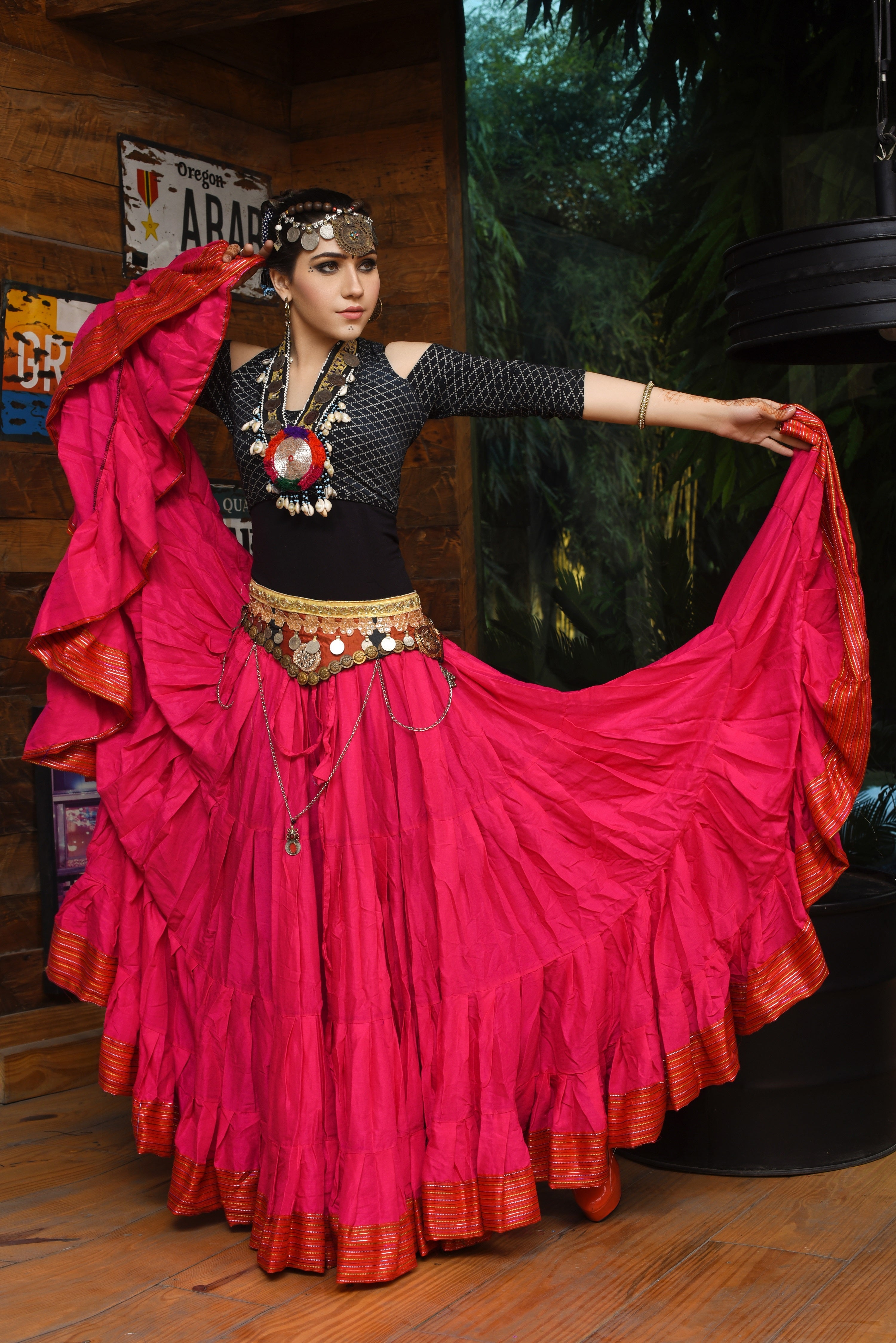 Padma Ashwarya skirt pink