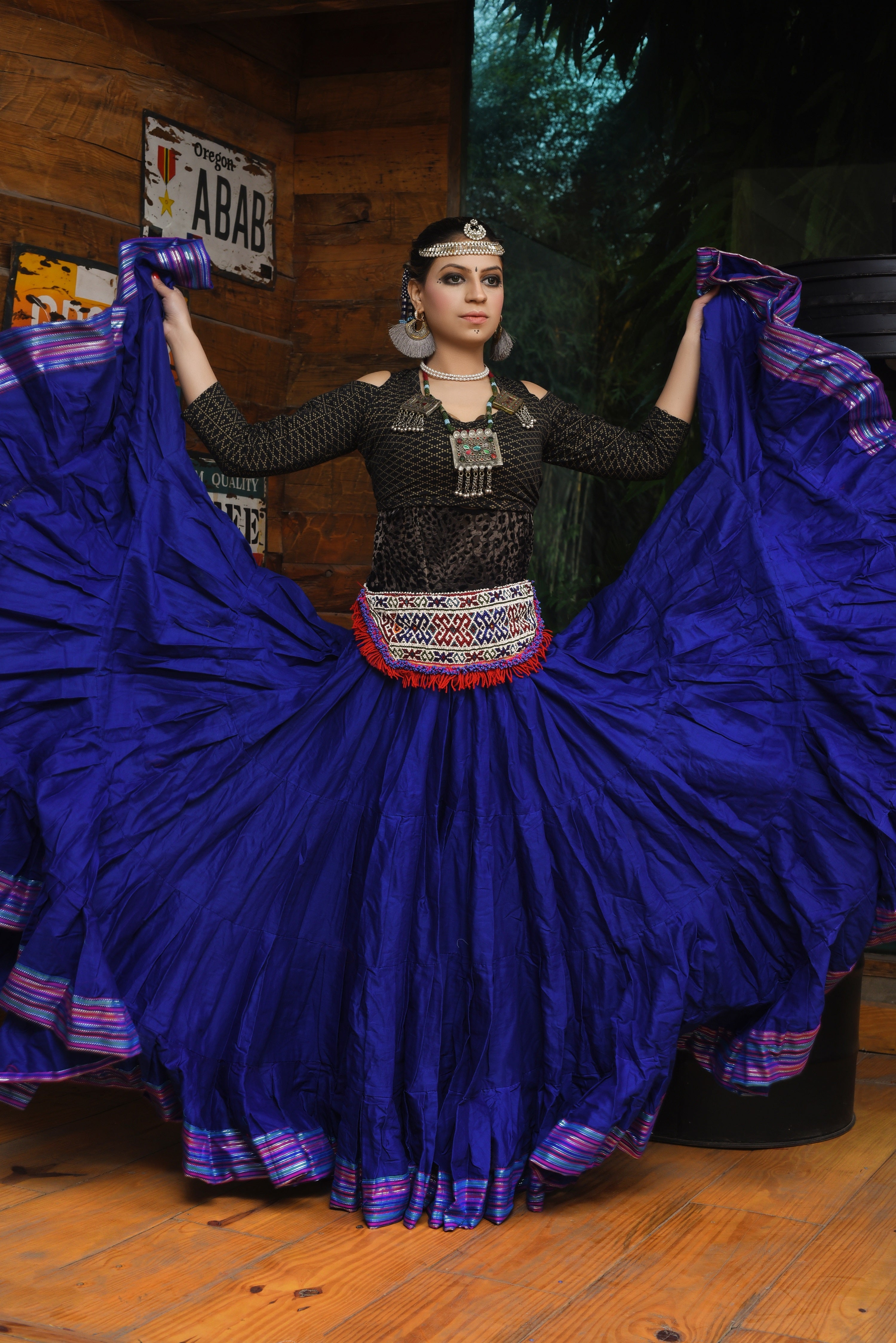 Padma Ashwarya skirt blue