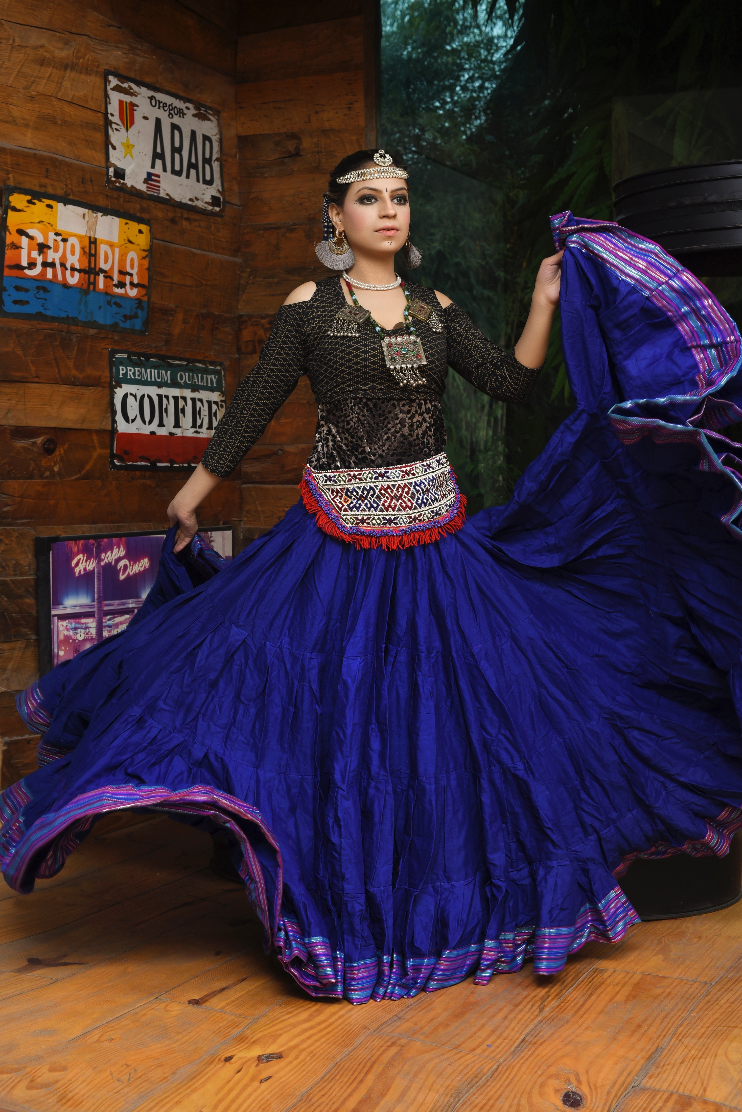 Padma Ashwarya skirt blue