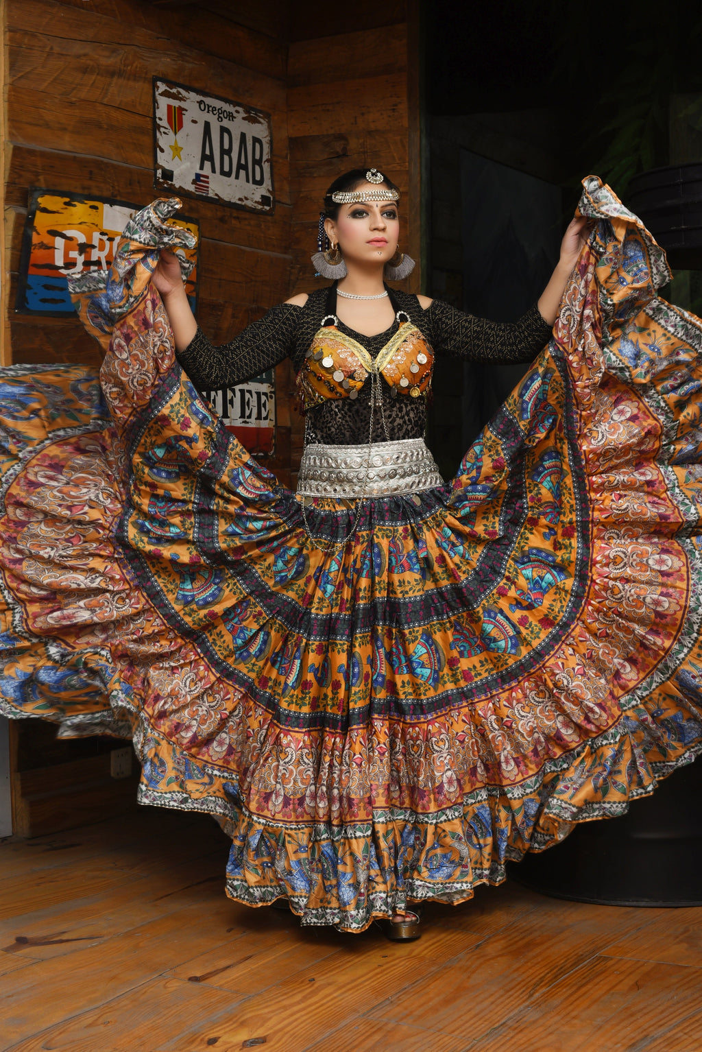Digital print Skirt peacock WLS