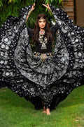Block print Assuit pattern skirt Oriental Border Black/White WLS