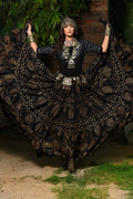 Block print skirt Faux Assuit Black Gold WLS