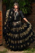 Block print skirt Cotton Jaquard