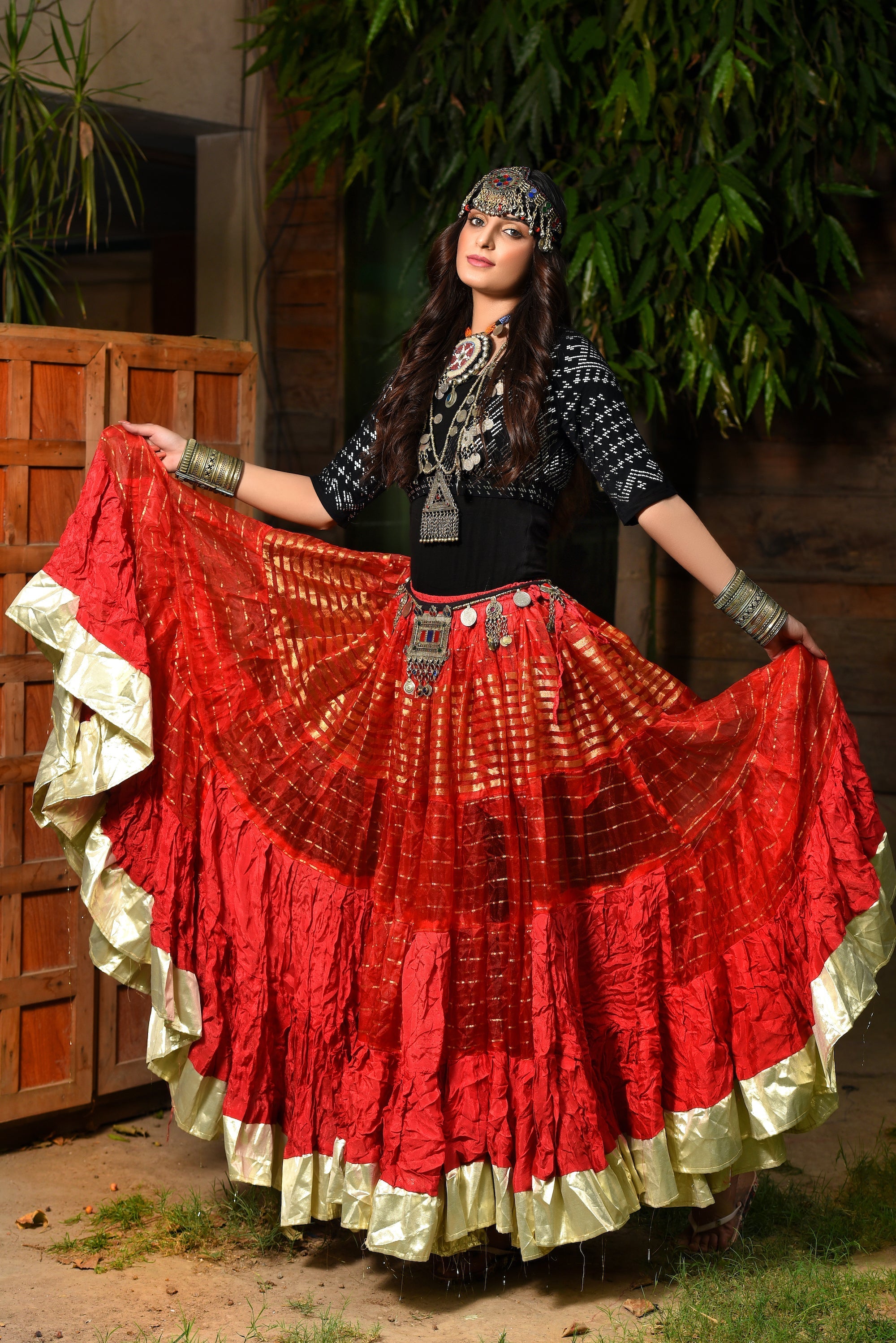Shiny Gold border Skirt WLS