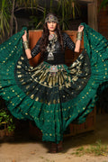 Green banarsi skirt