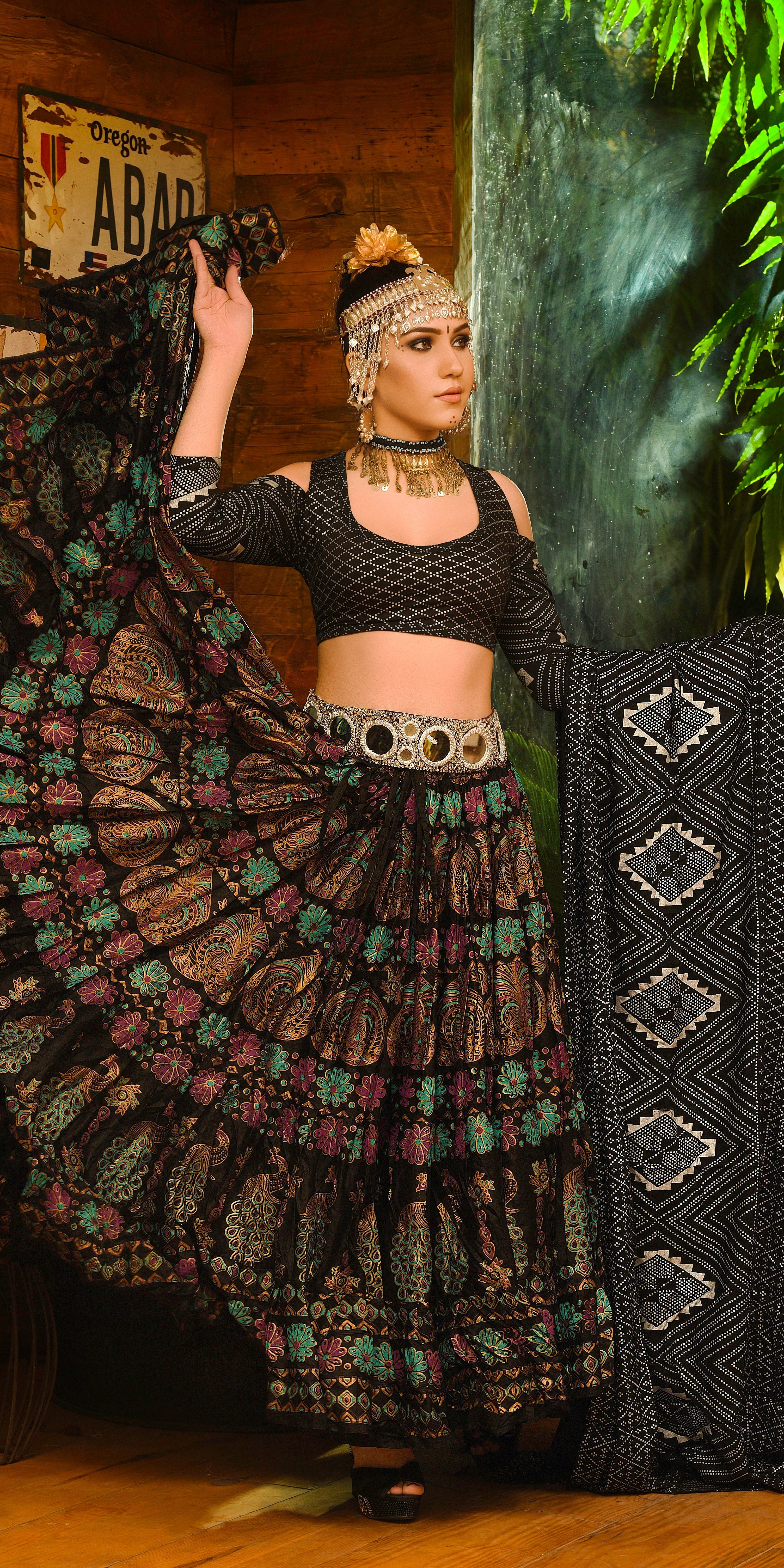 Block print skirt WLS