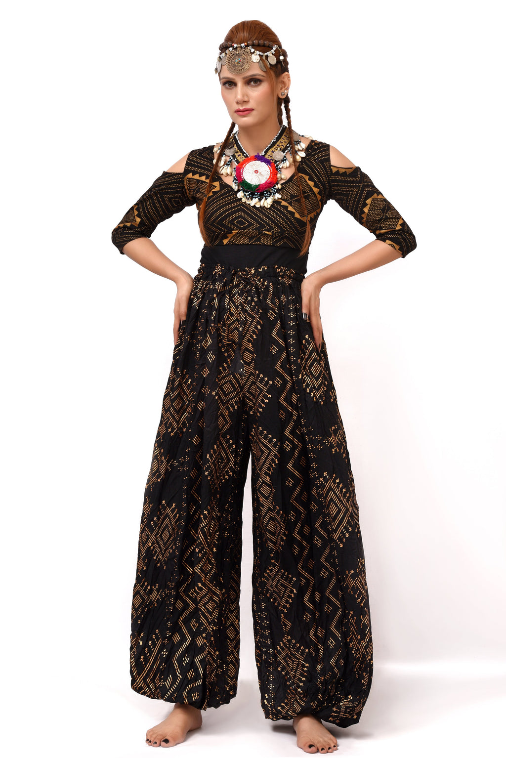 Bloomer Faux Assuit black/gold WS