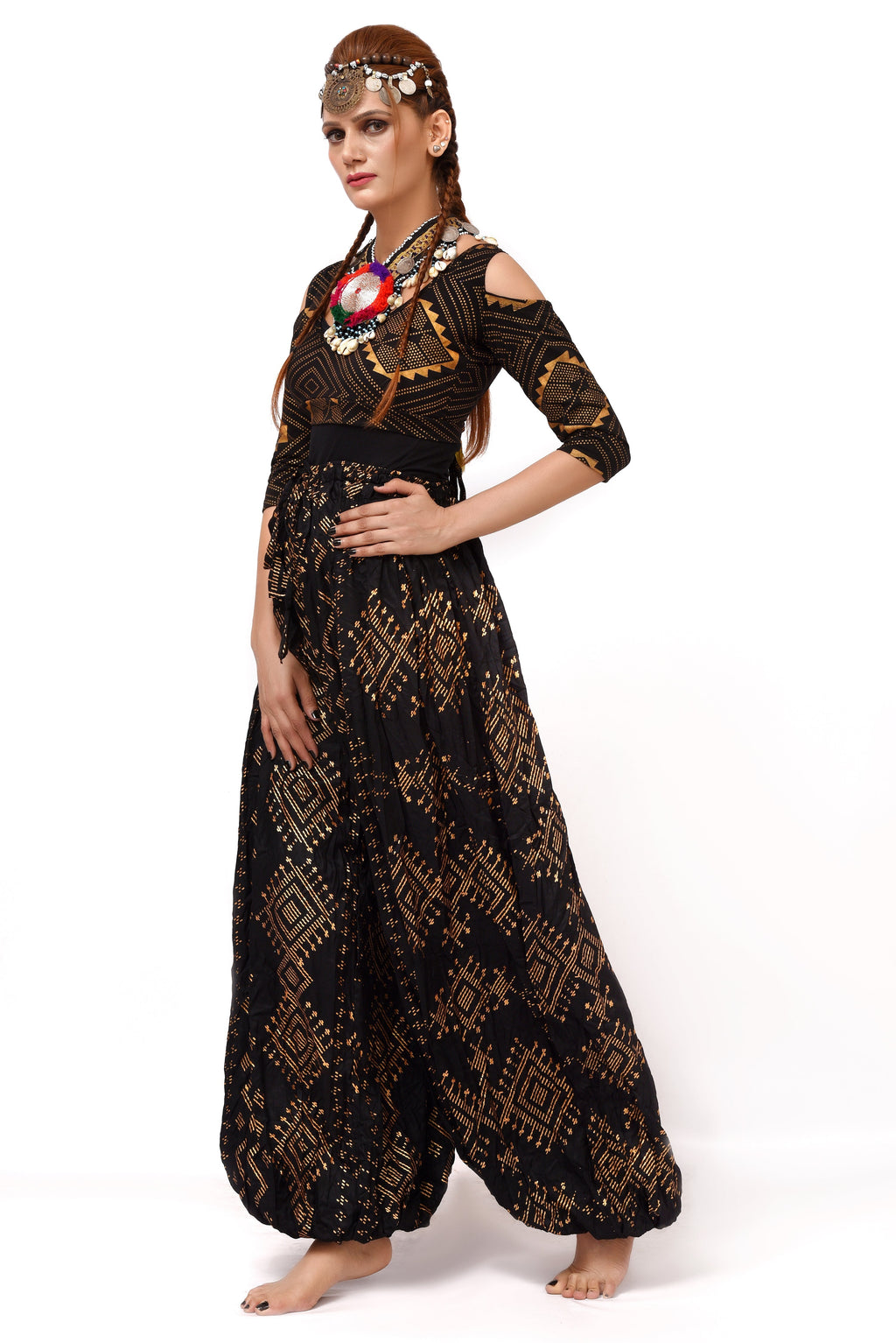 Bloomer Faux Assuit black/gold WS