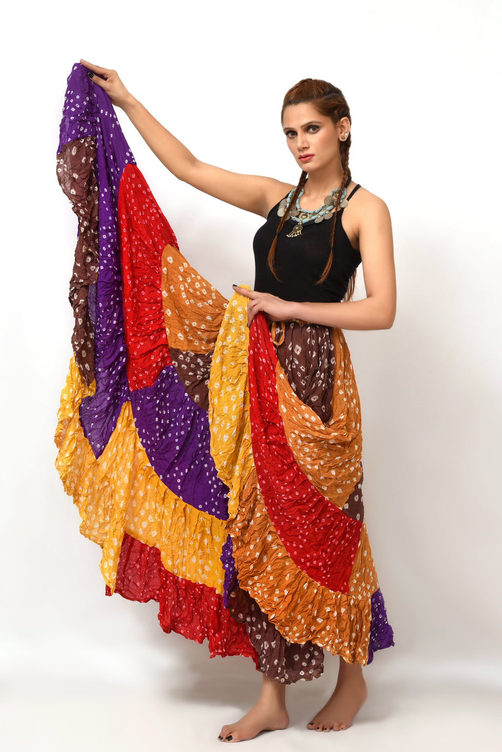 Jaipur multi patchwork skirt WLS