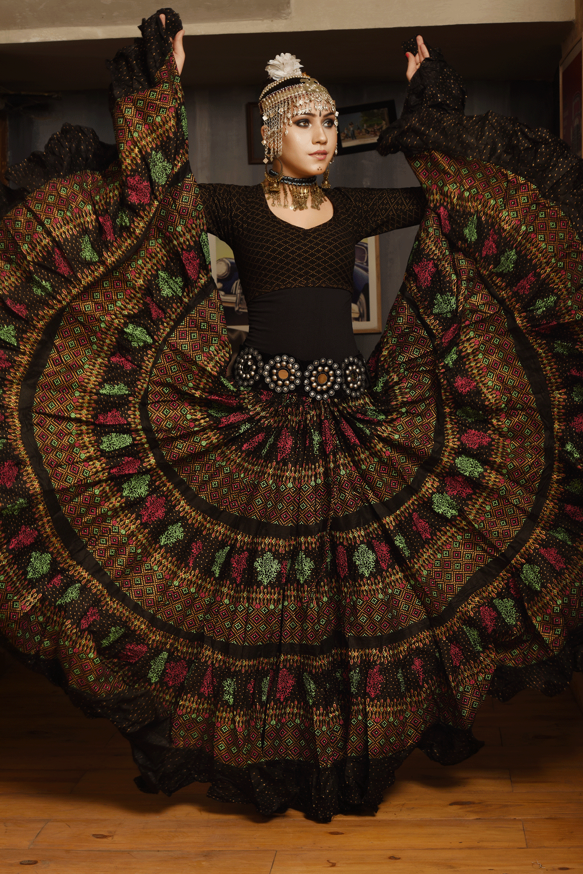 Block print skirt Maleficient WLS
