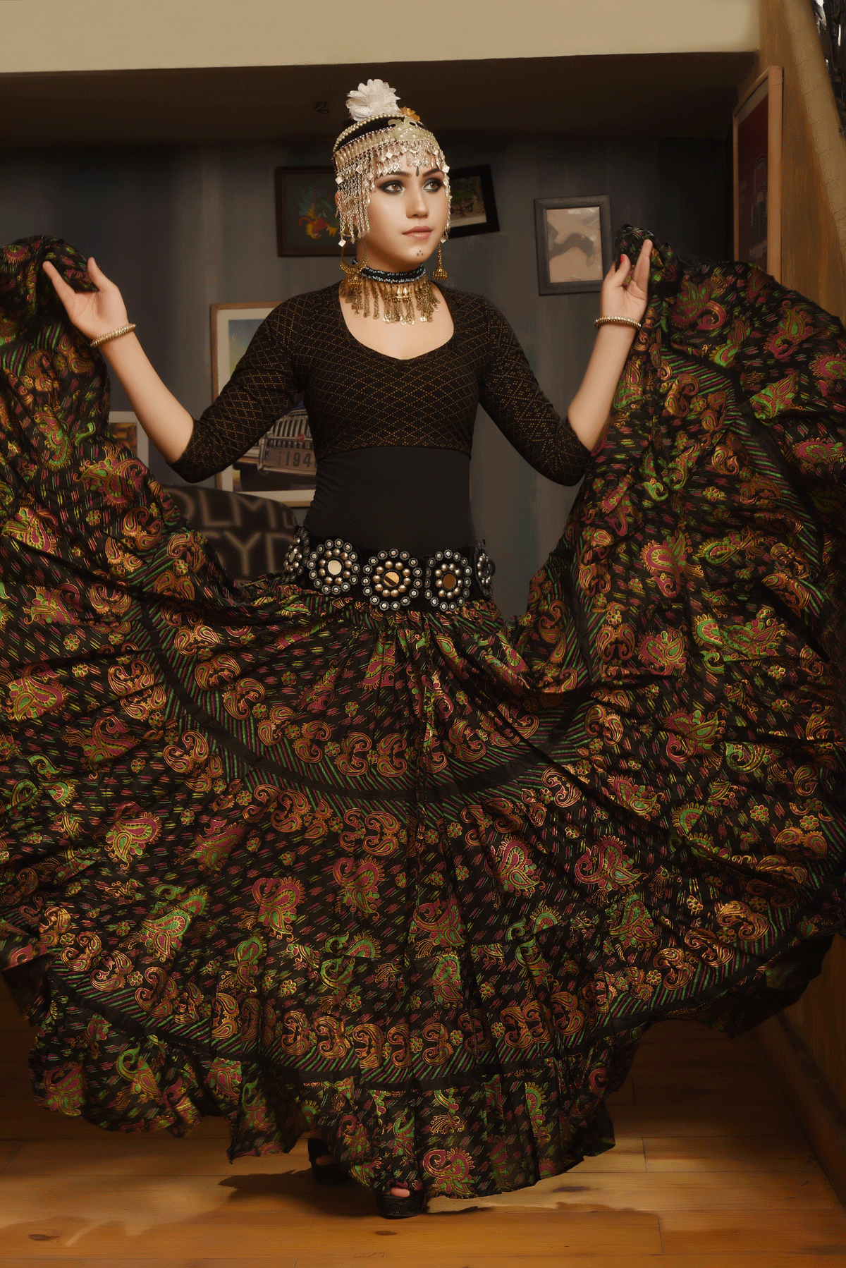 Block print skirt Paradise WLS