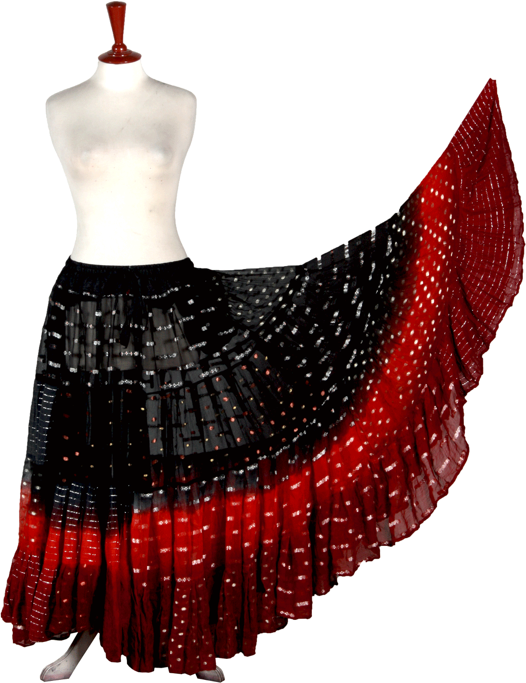 Senoritas skirt Wow Black Red Burgundy WLS