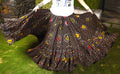 Block print Jaipur multi dot skirt black