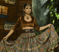 Gold velvet Choli WS