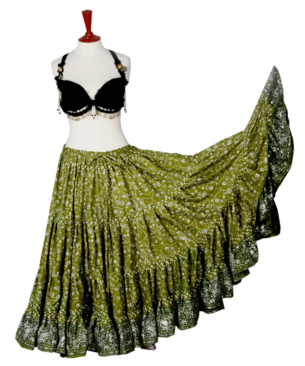 Jodha Maharani Skirt henna green Polyester WLS