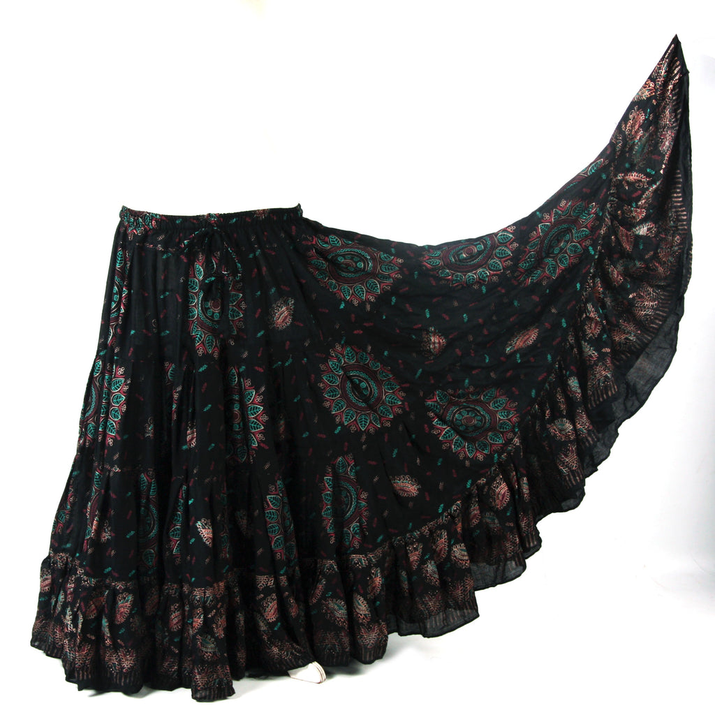 Block Print Skirt Bamboo
