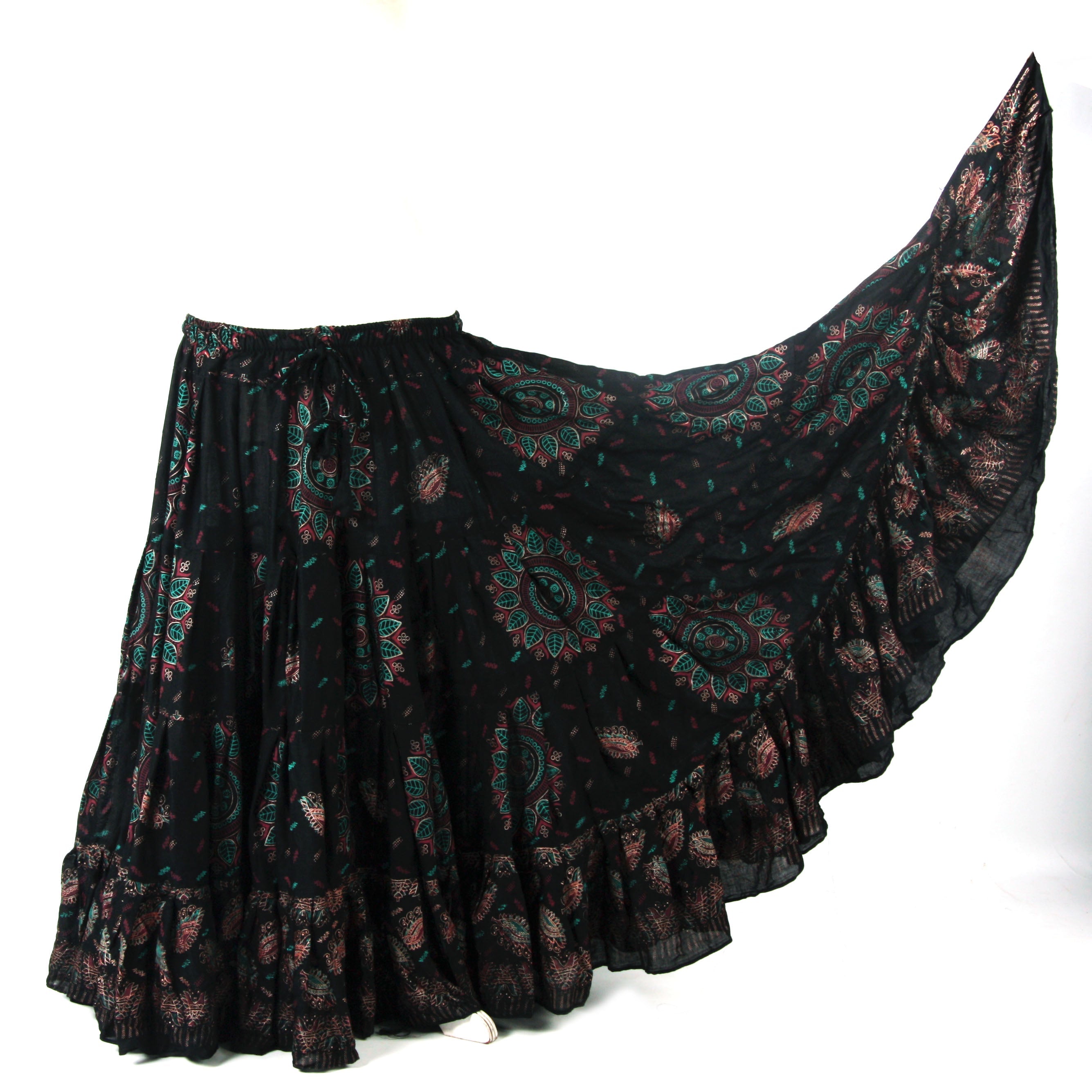 Block Print Skirt Bamboo