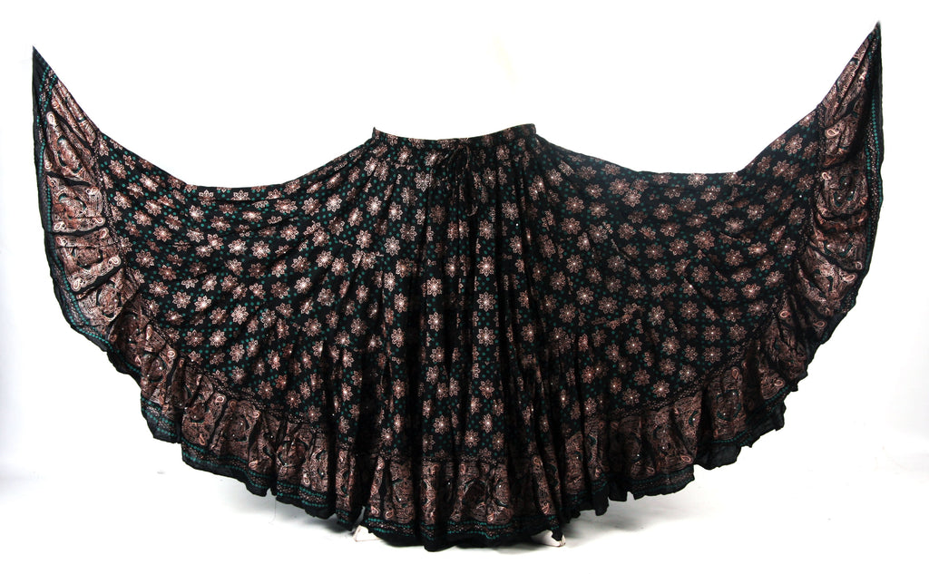 Block Print Skirt Lotus