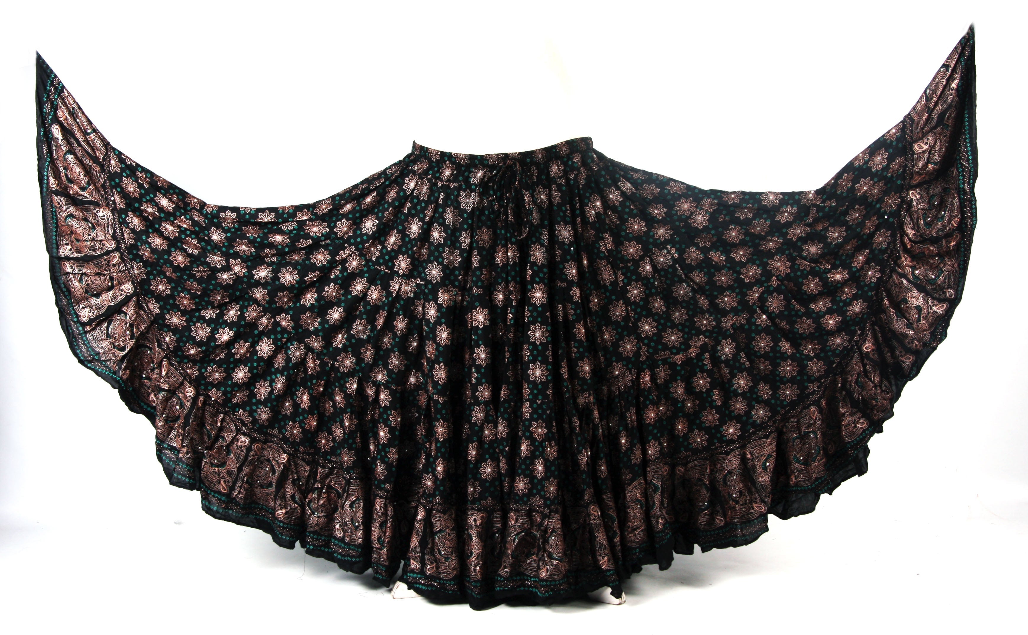 Block Print Skirt Lotus