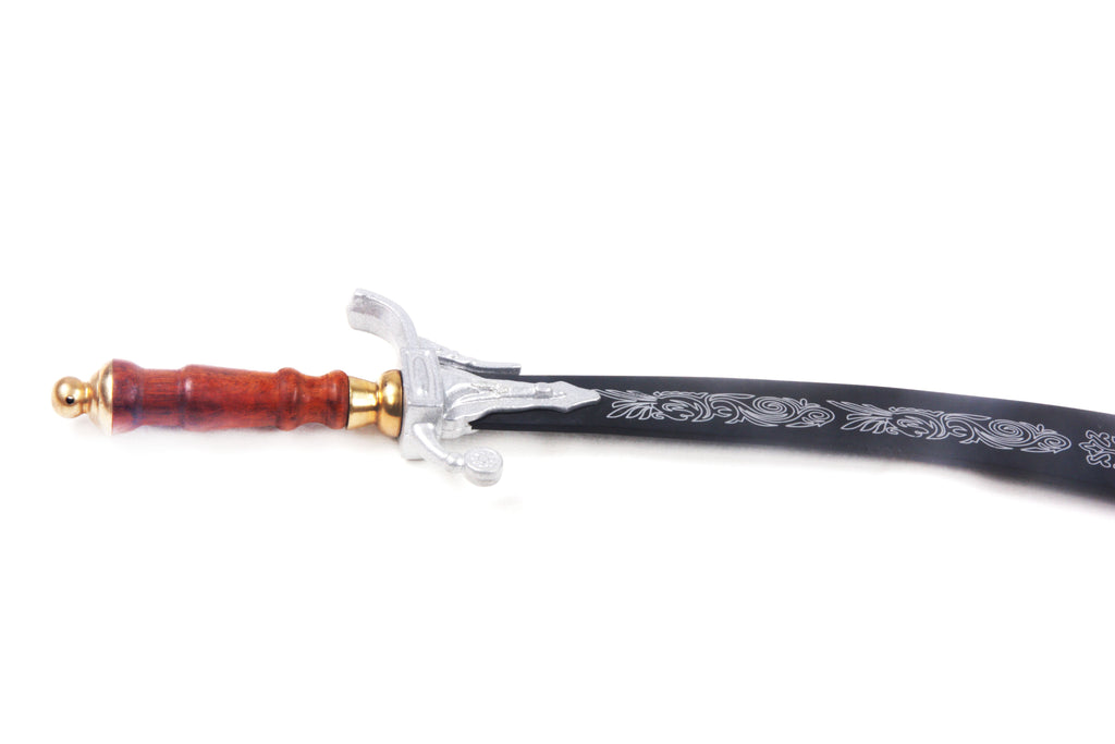 Beginner Belly dance Sword Black With Silver Design