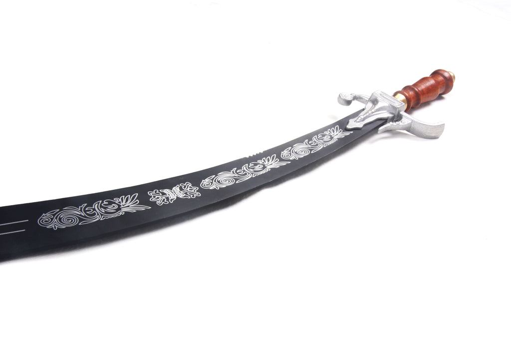 Beginner Belly dance Sword Black With Silver Design