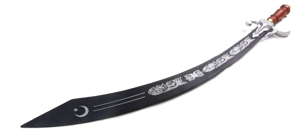 Beginner Belly dance Sword Black With Silver Design