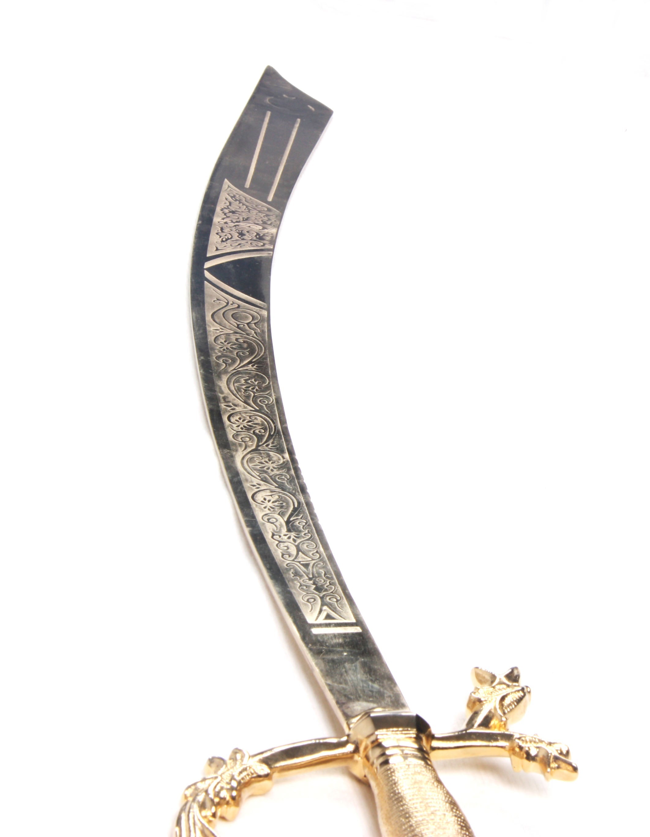 Belly dance Dragon sword golden Blade with golden handle WS