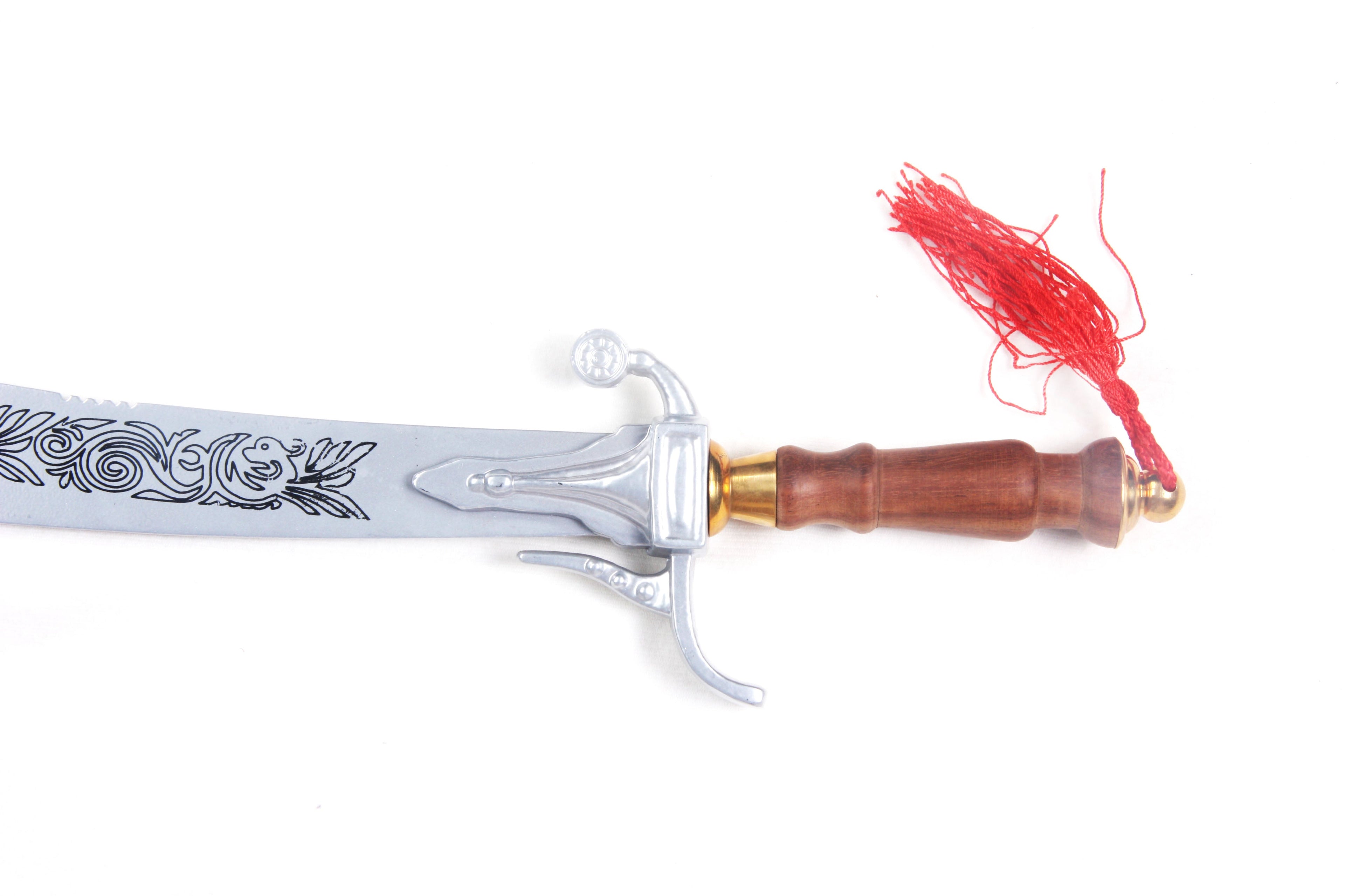 Beginner Belly dance Sword Silver With Black Design
