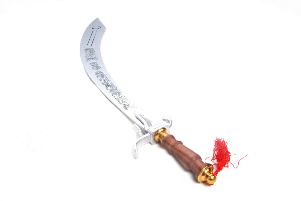 Beginner Belly dance Sword Silver With Black Design