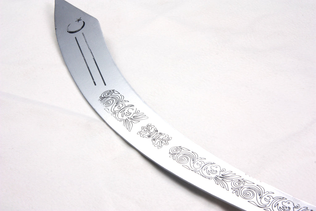 Beginner Belly dance Sword Silver With Black Design