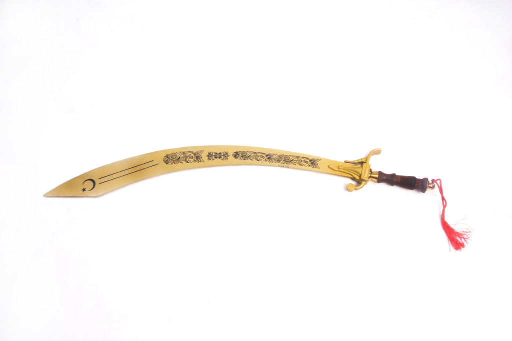 Beginner Belly dance Sword Gold With Black Design WS