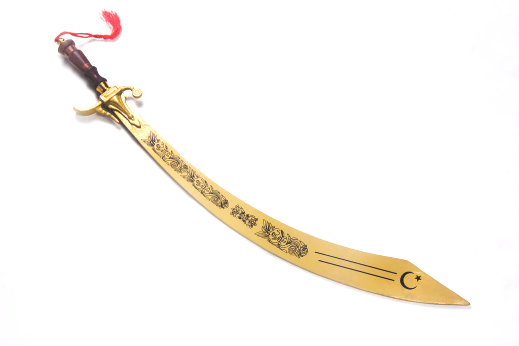 Beginner Belly dance Sword Gold With Black Design WS