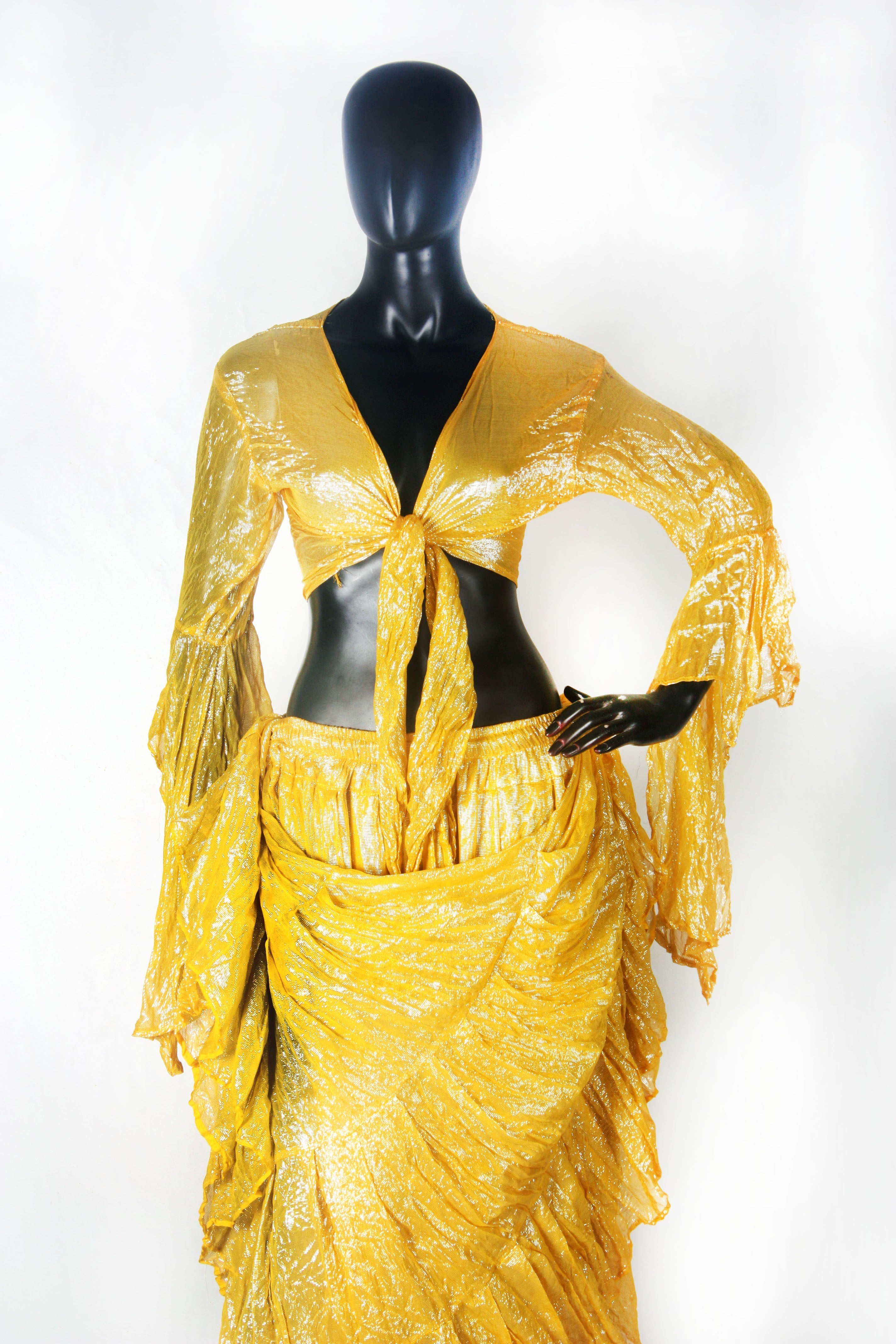Lurex Tie on top yellow WS