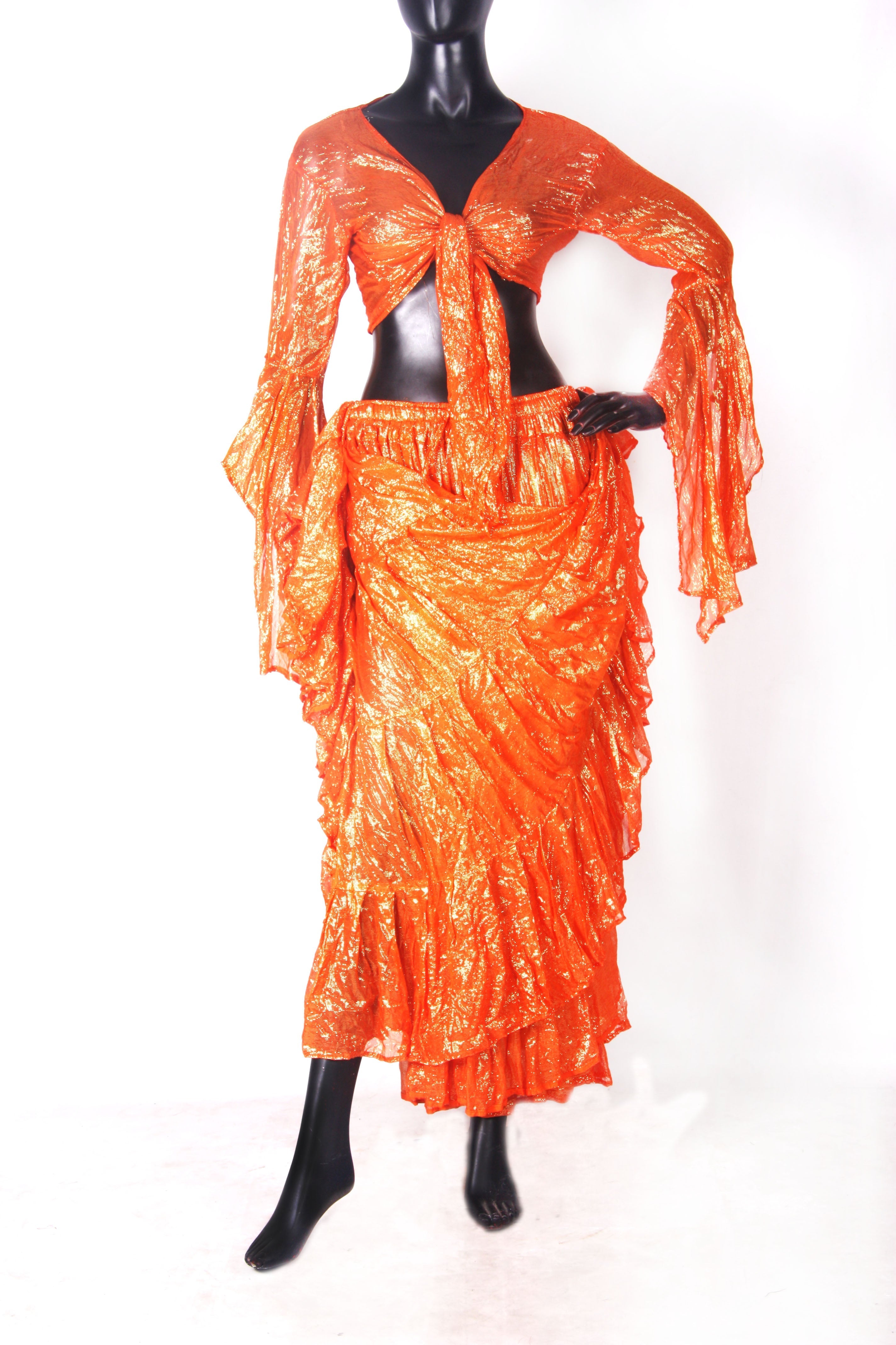 Lurex solid Skirt orange WLS